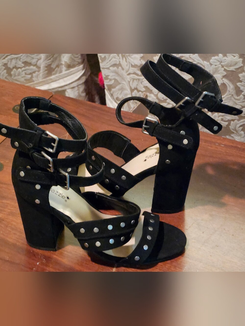 ShoeDazzle Tabitha Studded Block Heel sz. 6.5